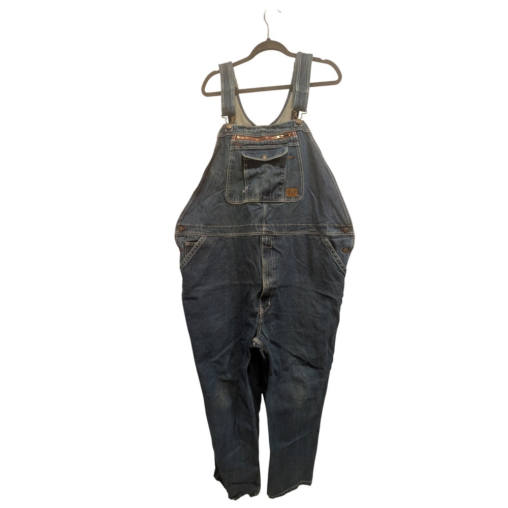 CE Schmidt Workwear Blue Denim Overalls Carpenter Relaxed Fit Sz 48x32 0302